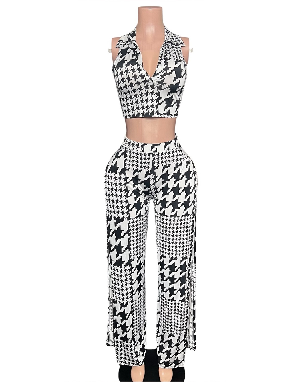 Women’s Houndstooth Set - Black & White